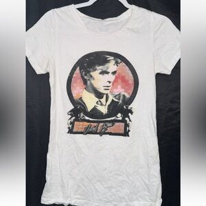 David Bowie White Graphic T-Shirt small
